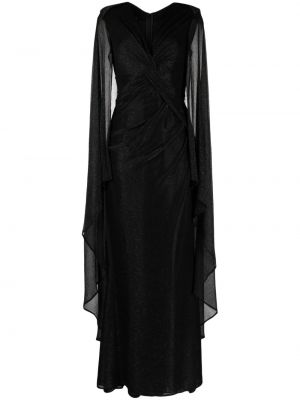 Večernja haljina s v-izrezom Talbot Runhof crna