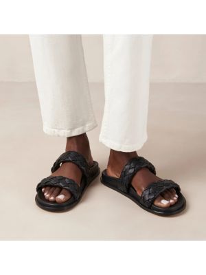Sandalias de cuero con trenzado Alohas negro