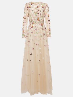 Maksi haljina s vezom s cvjetnim printom Elie Saab