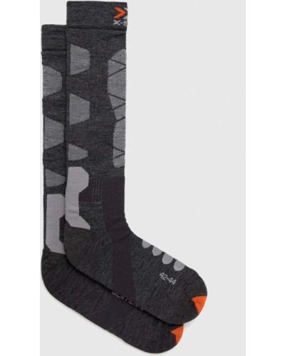 Jedwabne skarpety z wełny merino X-socks szare