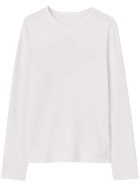 Βαμβακερή μπλούζα με σχέδιο Jil Sander λευκό