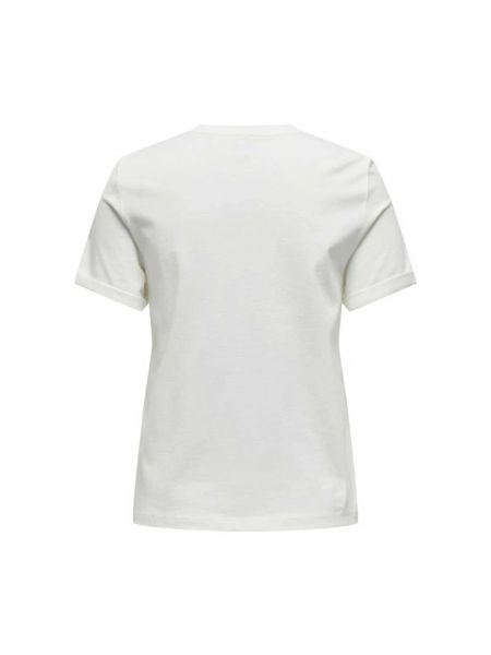 Koszulka bawełniana casual Only biała