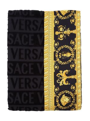Μπουρνούζι με σχέδιο Versace μαύρο
