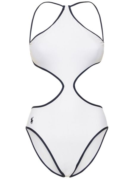 Jednodílné plavky Polo Ralph Lauren bílé