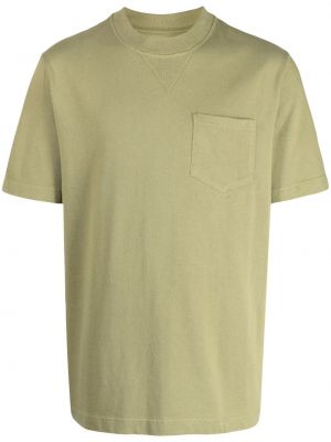 Памучна тениска Barbour зелено