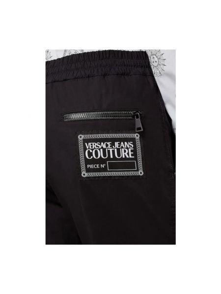 Pantalones de chándal de algodón Versace Jeans Couture negro