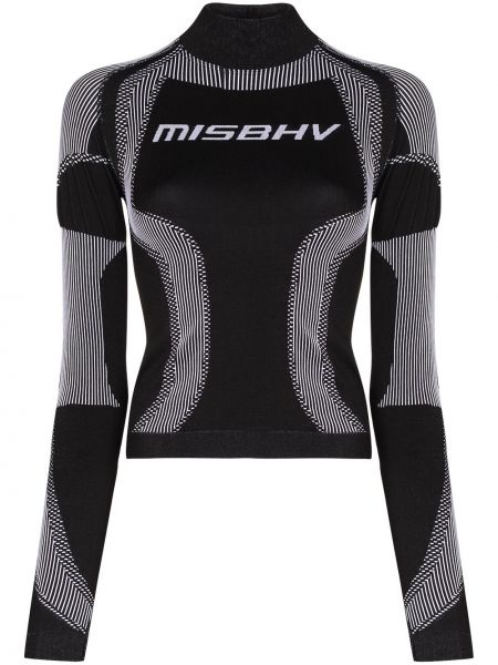 Dzianinowy długi top slim fit klasyczny Misbhv - сzarny