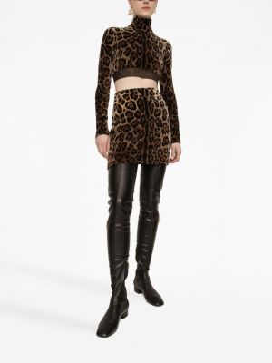 Blūze ar apdruku ar leoparda rakstu Dolce & Gabbana