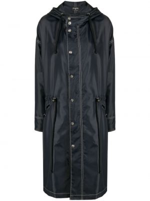 Manteau à capuche imperméable Chanel Pre-owned bleu