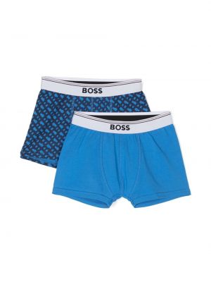 Boxer con stampa Boss Kidswear blu
