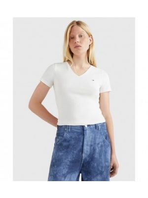 T-shirt slim skinny Tommy Jeans blanc
