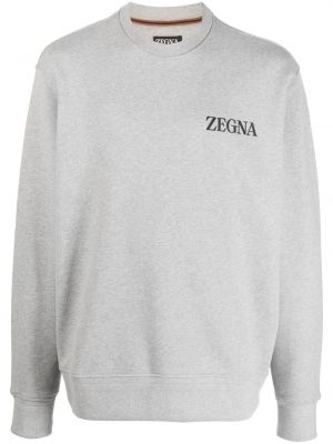 Trykt bomull sweatshirt Zegna grå