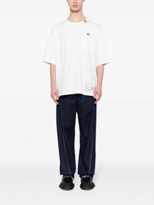 T-shirt brodé en coton Maison Mihara Yasuhiro blanc