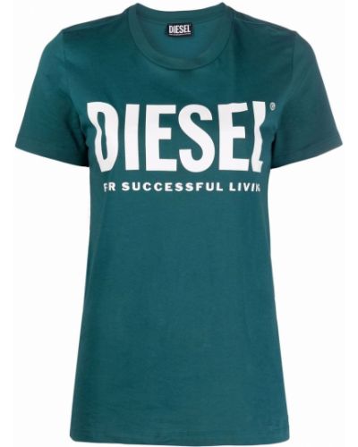 Camiseta con estampado Diesel verde