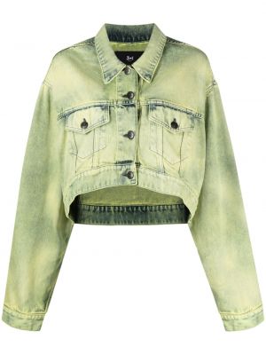 Jeansjacke mit print 3x1 grün