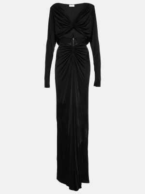Jersey midi ruha Saint Laurent fekete