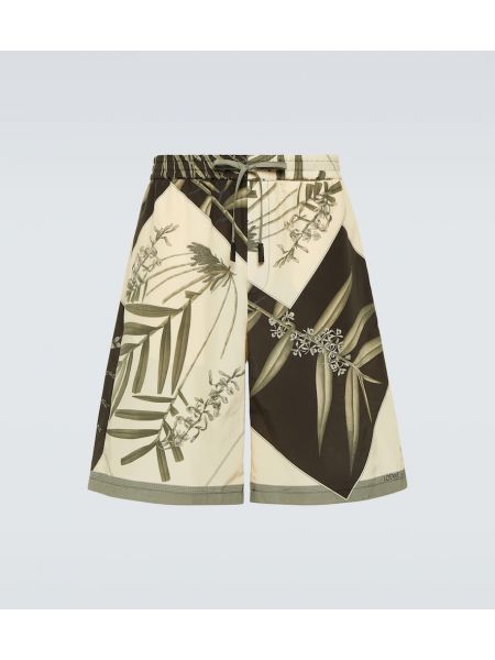 Seiden shorts aus baumwoll mit print Loewe
