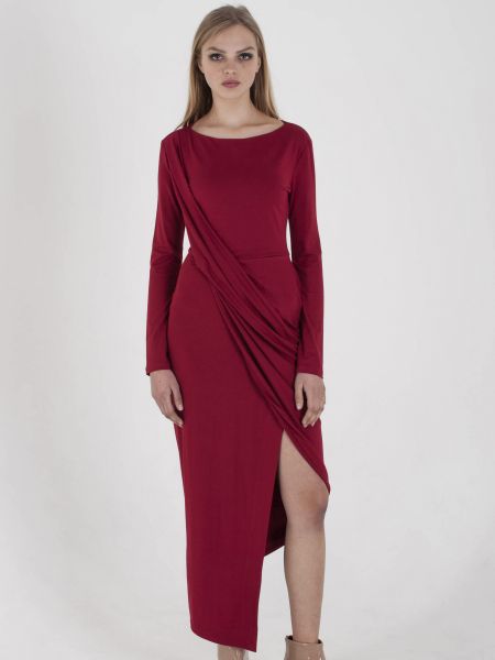 Довга сукня з віскози Be & Aver червона