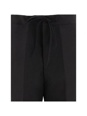 Pantalones con lazo Maison Margiela negro