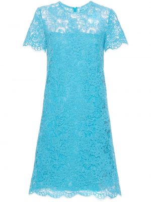Čipkované midi šaty Ermanno Scervino modrá