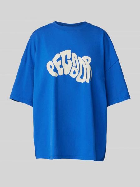 Koszulka z nadrukiem oversize Pegador niebieska