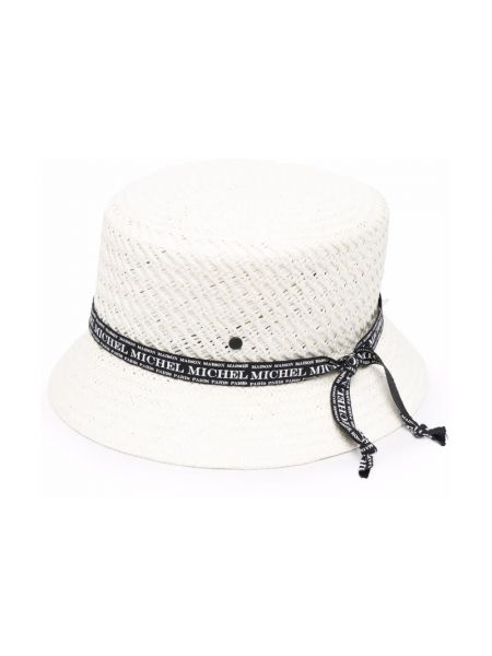 Biały kapelusz Maison Michel