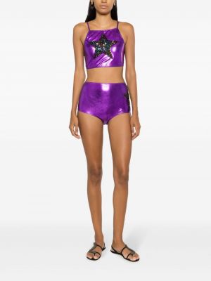 Bikini à paillettes Brigitte violet