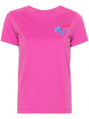 Geblümte t-shirt aus baumwoll Kenzo pink