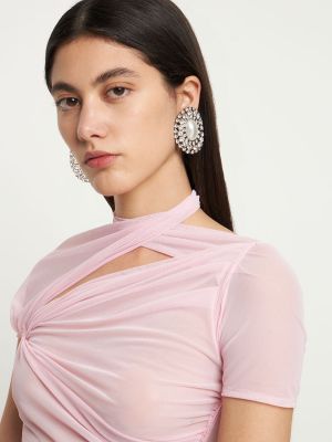 Boucles d'oreilles avec perles à boucle en cristal Alessandra Rich