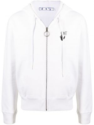 Zip hettegenser Off-white hvit