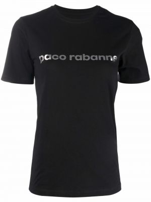 Camiseta con estampado Paco Rabanne negro