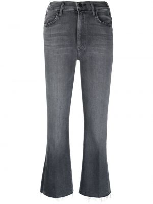Bootcut džínsy s vysokým pásom Mother sivá