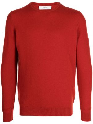 Кашмирен пуловер с кръгло деколте Pringle Of Scotland червено