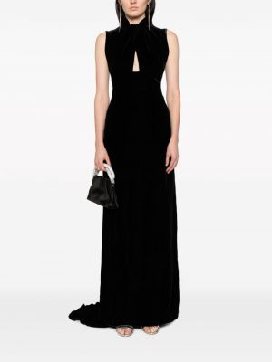 Aksamitna sukienka wieczorowa bez rękawów N°21 czarna