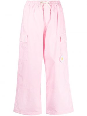 Květinové cargo kalhoty Joshua Sanders růžové