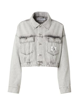 Džinsa jaka Calvin Klein Jeans pelēks