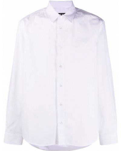 Camisa vaquera con bordado Versace Jeans Couture blanco