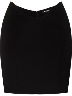 Приталенная юбка Balmain, черная