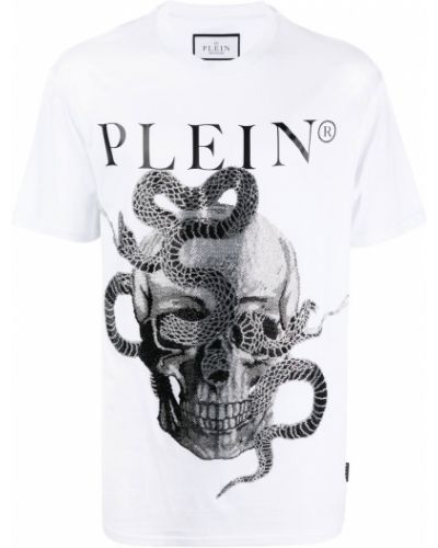 Gyvatės rašto raštuotas marškinėliai Philipp Plein