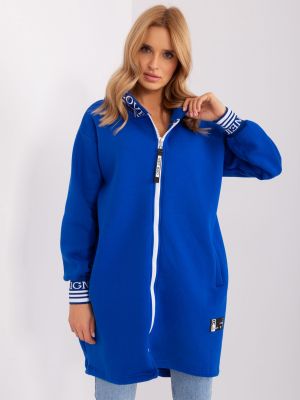 Džemperis ar rāvējslēdzēju Fashionhunters zils