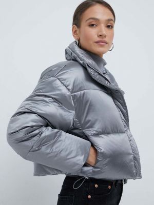 Oversized téli kabát Calvin Klein ezüstszínű