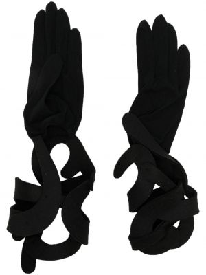 Mănuși din bumbac Yohji Yamamoto negru