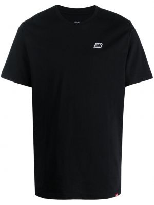 Bavlnené tričko New Balance čierna