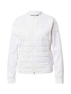 Jednofarebná priliehavá zimná bunda na zips J.lindeberg - biela