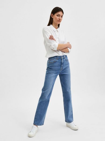 Straight leg jeans Selected Femme blu