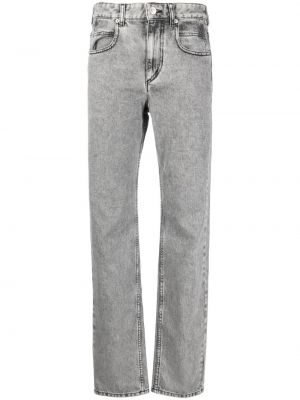 Straight leg-jeans med hög midja Marant Etoile grå