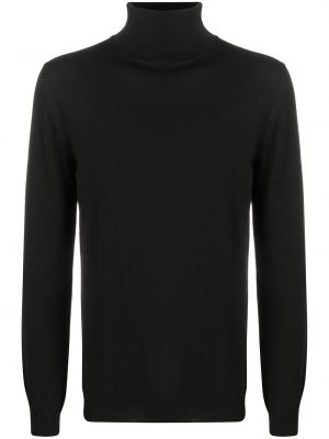 Jersey de cuello vuelto de tela jersey Zanone negro