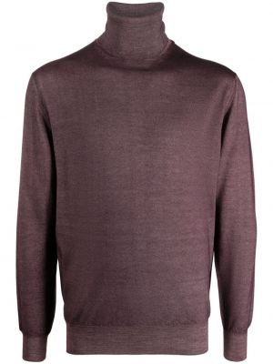 Sweter wełniany Cruciani fioletowy