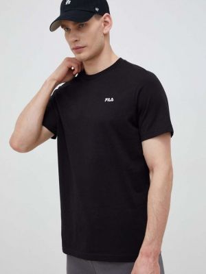 Хлопковая футболка Fila черная