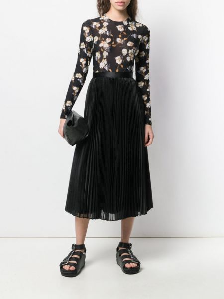 Falda midi plisada Junya Watanabe negro